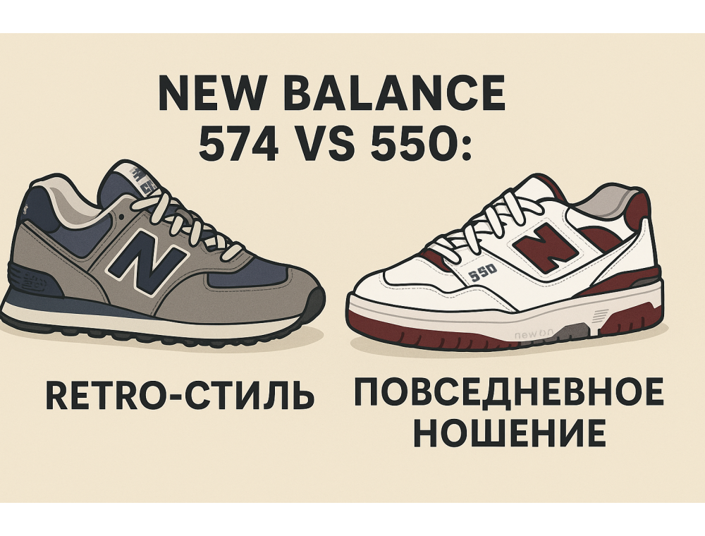 New Balance 574 vs 550: что выбрать для ретро-стиля и повседневного ношения?